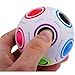 Produktbild LANDFOX 1PC Rainbow Magic Kugel Kunststoff Cube Twist Puzzle Spielzeug für Kinder pädagogisches Spielzeug Jugendliche Erwachsene Stressabbau