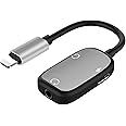 Dual Headphone Adapter, 2-in-1 Audio and Charging Dongle Adapter, AUX Cord and Charger Splitter Adapter Compatible with iPhone 14/14 Pro Max/13 Mini, 13, 12, 11, XR, XS, X, 8, iPad More (Random Color)