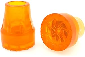 Lifeswonderful - Embouts en caoutchouc - haute visibilité - base haute/type Z - pour déambulateur - orange - 25 mm (1")