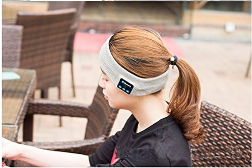 YYAANNGG, Bluetooth Sports Headphones Headbands Music Headbands Outdoor Sports Wireless Bluetooth Stereo Headsets Hands-free Headphones Bluetooth Music Headband Wireless Speakers and Headphones Gym Ex (Gray white)