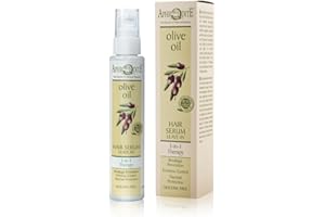 Traitement capillaire tout-en-un Aphrodite pour cheveux secs - Sérum capillaire à l'huile d'olive et à l'huile d'argan prévient la casse des cheveux et les frisottis (100 ml)