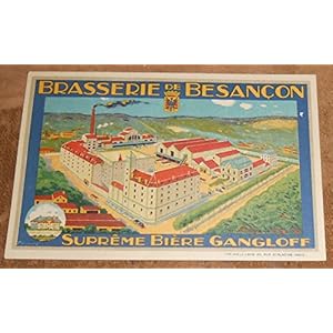 Carte Publicitaire Brasserie de Besançon Suprême Bière Gangloff
