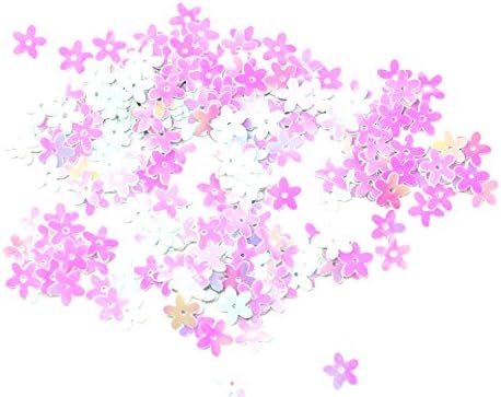 Papercellar Flower Shape Sequins White Pink - per pack
