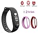 Produktbild Fitness-Tracker mit LED-Display, 2017 Smart-Armband, Herzfrequenz-Monitor, Schrittzähler, Schlaf-Monitor, kabellos, Armband, wasserdicht, IP67 Smart Amband, schwarz