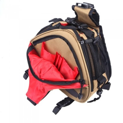 Andoer Caden K1  imperm  able Fashion Casual DSLR Camera Bag Case Sac    bandouli  re pour Canon Nikon Sony  Kaki 