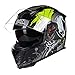 Produktbild Qianliuk 358 Männer Motorrad-Motorcross Helm Herbst Winter Doppel-Lens Anti-Fog Helme Full Face Motorbike Cap Helm blau Rutschen 54-60cm cm
