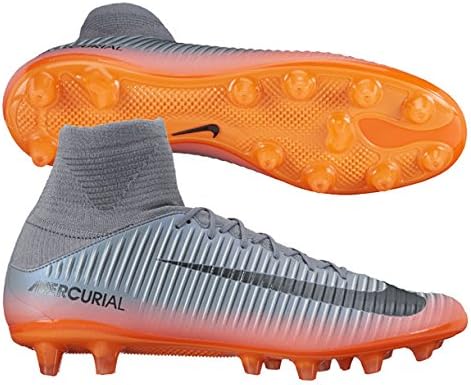 Nike PerformanceMERCURIAL VELCE 3 DF CR7 AGPRO - Football boots - cool grey/metallic hematite/wolf grey/total crimson