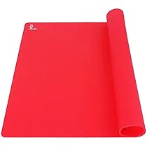 Tappetino da Forno in Silicone Antiadrente, Doppio Spessore, Extra Grande Stuoia di Rolling Della Pasticceria, Tappetino da Pizza/Fondente Riutilizzabile, Resistente al Calore 60 × 40 cm (Blu