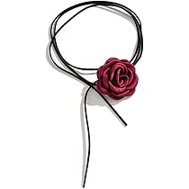 Collana Girocollo Fiore Rosa Nero - Elegante, Per Donne, Per Feste E Occasioni Speciali - Foto 11