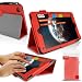 Produktbild ORZLY® - LENOVO THINKPAD 8 Tablet Stand Case / Tablethülle mit integrierter Standfunktion in ROT - PropUp Stand Hülle / Fall / Tasche / Folio / Schutzhülle mit MAGNETISCHEN DECKEL - Entworfen von ORZLY® ausschließlich für LENOVO THINKPAD 8 Tablet - 2014 Modell - Jetzt mit BONUS: ORZLY Stylus Pen (Tablet Stift mit Built-In Kugelschreiber Pen)