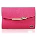 BMC Super Cute Mini Hot Pink Faux Leather Tweed Print Envelope Style Clutch XL Nail Stamping Plate Carrier