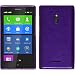 Produktbild PhoneNatic Case für Nokia XL Hülle Silikon lila brushed + 2 Schutzfolien