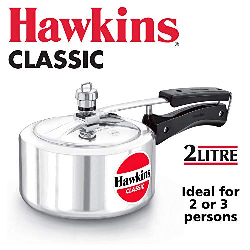Hawkin Classic CL15 1.5 litros olla a presión de aluminio nuevo mejorado, pequeño, Plata 2-Liter plata