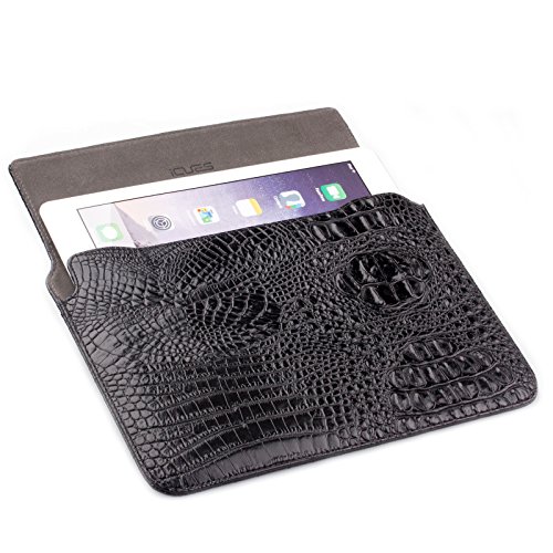 Apple iPad Air 2 Case | Samsung Galaxy Tab S3 und S2 9.7 Tasche | passend für 8.0 bis 10.1 Zoll Tablets | Croc Optik schwarz | iCues Piquante Etui | weitere Leder-Imitat – und Farbvarianten verfügbar | universelle Schutz-Hülle mit Geschenk-Box - 3