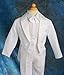 Dressy Daisy Baby Boys' 5 Pcs Set Formal Tuxedo Suit With Tail Baptism Christening Outfit Pageboy Suits Size 9-12 Months White