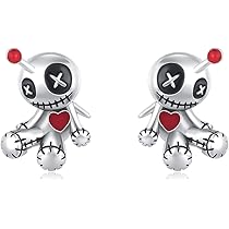 Boucles D'oreilles Tête De Mort Halloween - Clous Squelette Unisexe - Pour Fêtes, Concerts - Cadeau Style Gothique