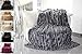 Brandsseller - Luxury Bed Blanket Throw Throwover Bedspread Bedcover - Faux Fur optics on both sides - Size: 220x240 cm - color: grey