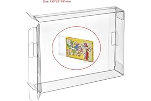 WICAREYO 10Pcs Clear Case Boîtier CIB Protecteur pour NES Jeux Cartridge Box