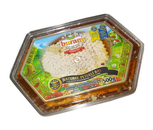 Preisvergleich Produktbild Buram Blütenhonig mit Wabenstück 500 g