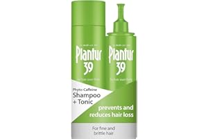Plantur 39 Caffeine Shampoo and Tonic Set Prevents and Reduces Hair Loss | For Fine Brittle Hair | Supports Hair Growth | Women Hair Care Made in Germany | Set of 250ml Shampoo and 200ml Tonic