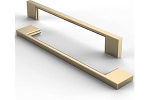 FURNIWARE 10 Pack Cabinet Pull,Brass Cabinet Handles,Hardware Drawer Pulls,Solid Aluminum Kitchen Cabinet Door Handles Pull-160mm(6.3 Inch) Hole Center