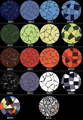 Mosaik Fliesen-Scherben, Bruchmosaik 20-50mm, 2Kg Mix rot, BMXR - 2