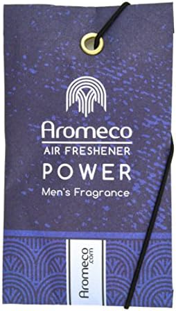 Aromeco Car Air Freshener - Wardrobe Freshener - Shoe Freshener - Toilet Freshener - Room Freshener - Scented Sachet - Men's Fragrance - Power, Pack of 3
