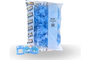 Sistema De Nivelación De Azulejos - FixLevel - Cuñas Niveladoras Suelo - Niveladores De Azulejos - Herramientas Albañileria - Medidas 0,5/1 / 2/3 mm - Fabricados En España - 250 u. (0,5 mm)