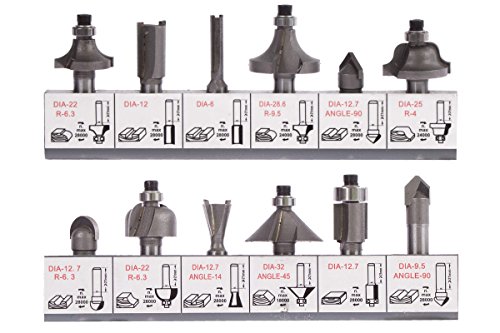Powerfix®Profi+ Fräser Set 13-teilig für Oberfräse Nut- Rund- Fasenfräser