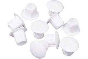SKIR'CO Tappi per Fori in Plastica Bianca da 5 mm, 40 Pezzi - per Trapano, Mobili e Viti