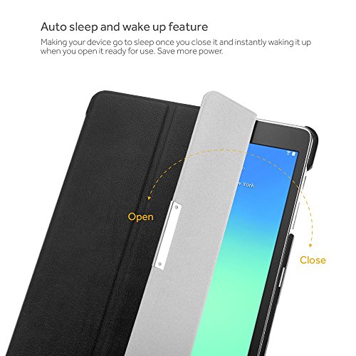 EasyAcc Samsung Galaxy Tab A 9.7 Hülle – mit Standfunktion und Automatischem Schlaf Funktion (Schwarz) - 7