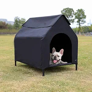 AmazonBasics Elevated Portable Pet House - Small, Black