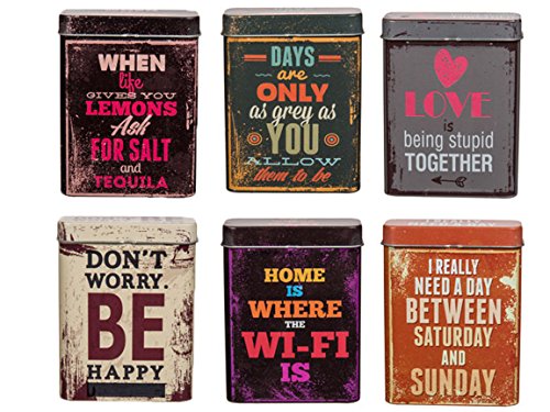 Bada Bing - Portasigarette in Metallo 4er Set Zigarettenbox Used Look Ootb