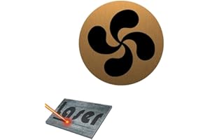 MYGOODPRICE Plaque gravée autocollante 8cm cm "Croix Basque" fond Or Brossé