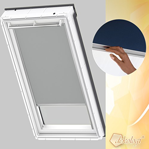 VELUX Verdunkelungsrollo für GGL, GHL, GTL, GPL, GGU, GHU, GTU, GPU / P08 und 408 / in Farbe Standard 0705 / Uni Grau // DKL P08 0705S