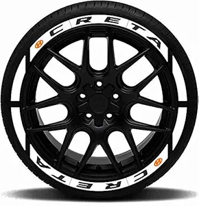 Tyre Tattoo 3D Premium Rubber Car Tyre Stickers Kit Design - Creta - A Unique Car Accessory