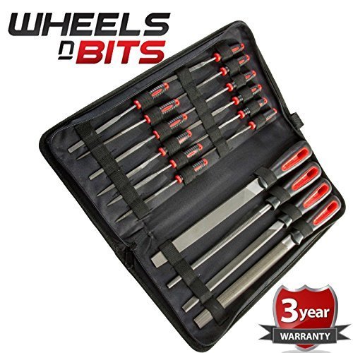 Neu 16pc Feilen-Set 12x 100mm klein 4x 200mm Ordner Gummi Beschichtete Garage Ingenieure
