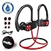 Produktbild Bluetooth Ohrstöpsel  Moffo Bluetooth Kopfhörer, 6-8 Stunden Spielzeit, Bluetooth 4.1, In Ear Kopfhörer mit Mikrofon für iPhone Android Samsung iPad Huawei HTC usw (Rot Schwarz)