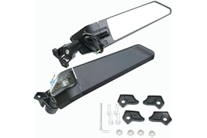 LETGOING Motorcycle Rear View Mirrors Stealth Wind Wing side Mirror 360°Rotating Adjustable CNC LED turn signal For Ninja 400 650 ZX10R ZX6R GSXR600-1000R CBR 250R 500R 650R