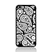 Price comparison product image Apple iPhone 6/6S Twilight Paisley Fashion Glossy Back Case Cover by Call Candy - White on Black