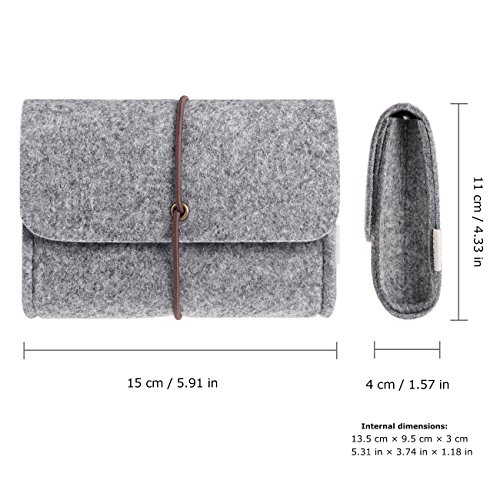 Inateck Filz Täschchen für Zubehör und Accessoires - 4