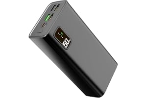 TOOSPON Powerbank 50000mAh,QC3.0 22,5 W & USB C PD20 W Fast Charge, 2 Input und 5 Output (QC & USB & Typ C) Externer Akku für Handy, Kamera, Pad, Headset usw