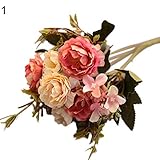 Material: tela de seda, plástico; longitud total: 30 cm, diámetro de la flor: 6 cm (aprox.).