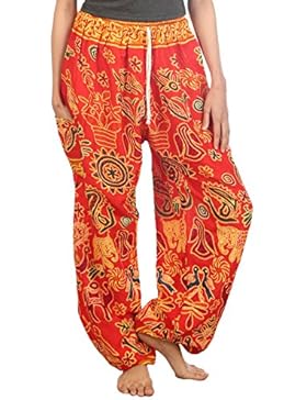 Lofbaz Pantaloni Coulisse da Donna Harem Boemo Casual Hippie Taglia unica