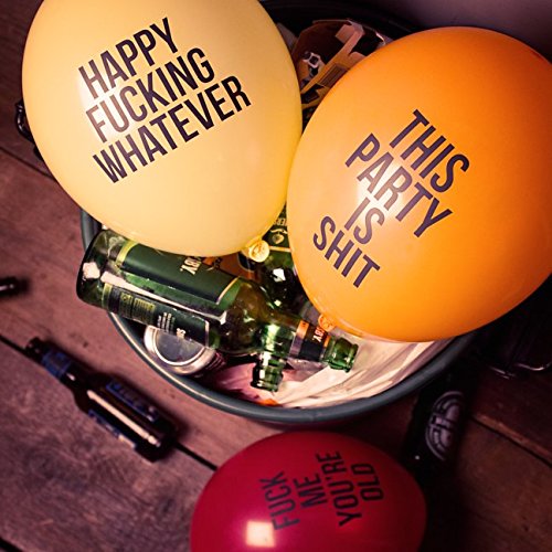 Preisvergleich Produktbild Swearing indecent party balloons by Firebox