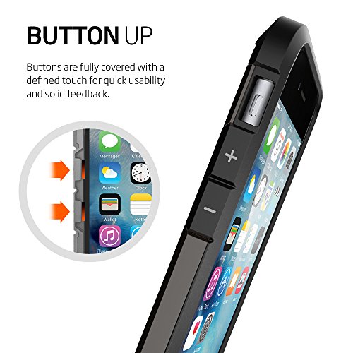 Spigen SGP11612 - Funda para iPhone 6   6S  Plata Negro