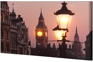 Dapo® LED-Wand-Leinwand-Bild-Leuchte-Lampe 60x40cm Stimmungs-Dekorations-indirekte-Leuchte-Lampe-Beleuchtung Batteriebetrieben, Ein/Aus-Schalter (London)