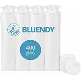 BLUENDY 400 Adet Yuvarlak Makyaj Temizleme Pamuğu -%100 Saf Premium Kalite Disk Pamuk, Fond&ouml;ten ve Makyaj &Ccedil;ıkarma Pedi, T&uuml;y B