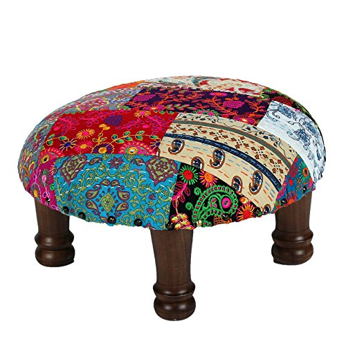 Albena 72-10 - Taburete Oriental (40 cm de Alto, 15 cm de Alto), Multicolor, Asila, 40 x 15 cm