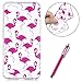 Produktbild LG Q6 Hülle Transparent TPU,LG Q6 Case Clear View,Hpory Fashion Luxus Flexible TPU Colorful Painted Ultra-Mince Thin Transparent Clear Silicone Gel Handyhüllen Handy Gehäuse Hülle für Mädchen Frauen Ultradünnen Soft TPU Bumper Protector Back Case Anti-Staub Anti-Kratzer und Shockproof Telefon Tasche Handytasche Schutzhülle für LG Q6 + 1 x Hpory Stylus-(Flamingo)